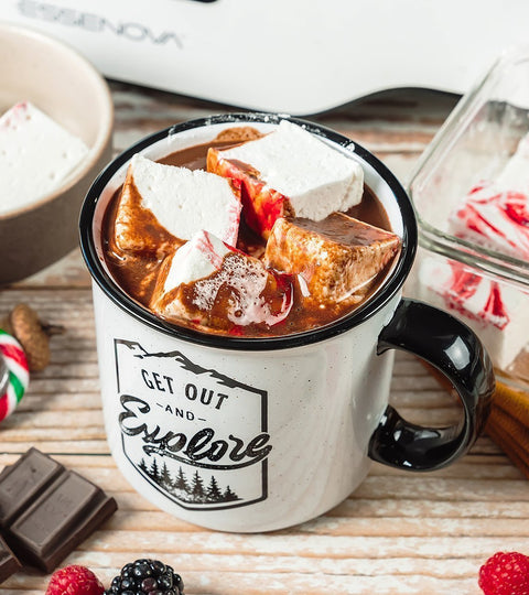 Homemade Peppermint Marshmallow with Hot Chocolate