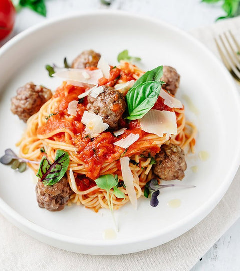 Linguine with Ricotta Meat Ball (Pasta)