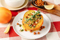 Stuff Squash with Wild Rice and Pine Nut Gremolata